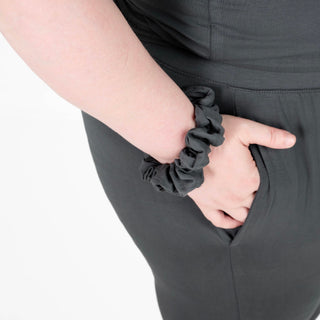 Charcoal | Bamboo Scrunchie