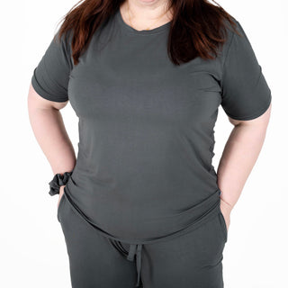 Charcoal | Adult Bamboo Short Sleeve T-Shirt