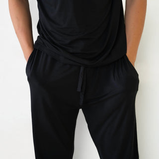 Black | Men's Bamboo Relaxed Lounge Pajama Pants