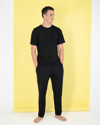 Black | Men's Bamboo Relaxed Lounge Pajama Pants