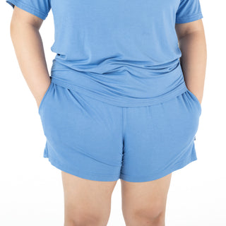 Steel Blue | Women's Bamboo Pajama Shorts