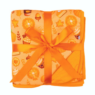 Pumpkin Lover | Mini Quilted Bamboo Baby Blanket