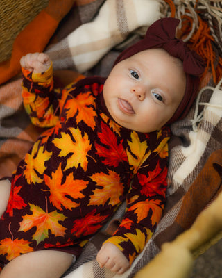 Autumn Leaves | Baby & Toddler Bamboo Bodysuit Onesie