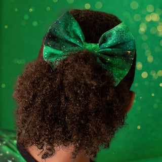 Green Galaxy Elixir | Bamboo Big Clip on Bow