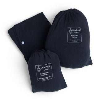 Black | Bamboo Crib Sheet