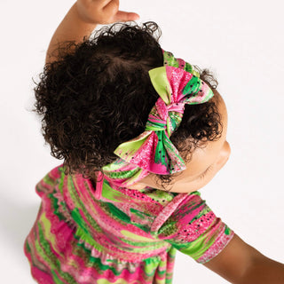 Watermelon Glitter | Bamboo Headband Bow