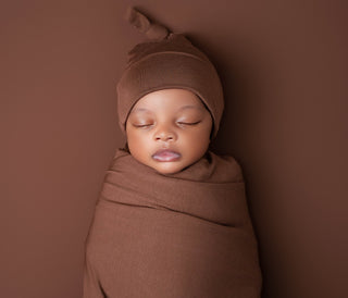 Chocolate | Bamboo Newborn Baby Knotted Hat