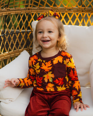 Autumn Leaves | Bamboo Toddler & Kids Pocket T-Shirt