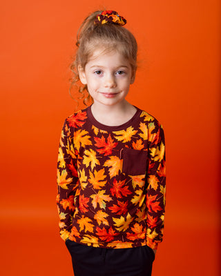 Autumn Leaves | Bamboo Toddler & Kids Pocket T-Shirt