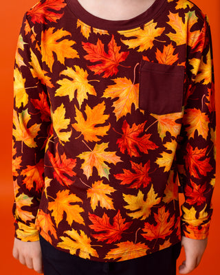Autumn Leaves | Bamboo Toddler & Kids Pocket T-Shirt