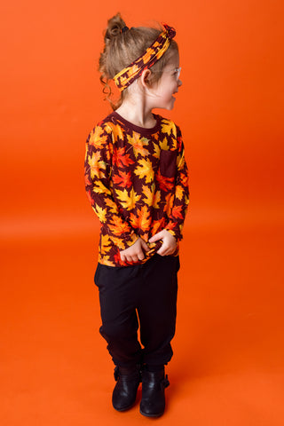 Autumn Leaves | Bamboo Toddler & Kids Pocket T-Shirt