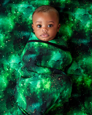Green Galaxy Elixir | Bamboo Swaddle Blanket