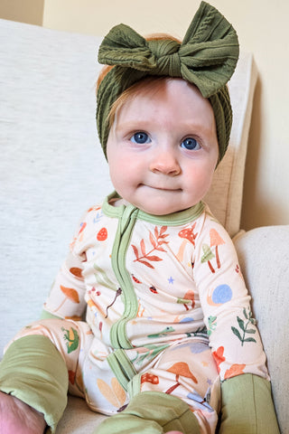 Whimsical Woodland | Convertible Bamboo Zipper Baby Pajamas