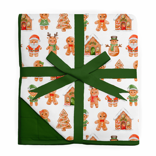 *PRE-SALE* Holiday Gingerbread | Mini Quilted Bamboo Baby Blanket *EST SHIP EARLY NOV*