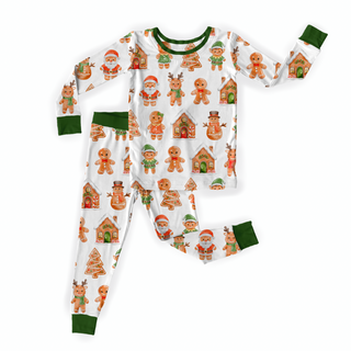 *PRE-SALE* Holiday Gingerbread | Two-Piece Bamboo Long Sleeve Toddler & Kids Pajamas *EST SHIP EARLY NOV*