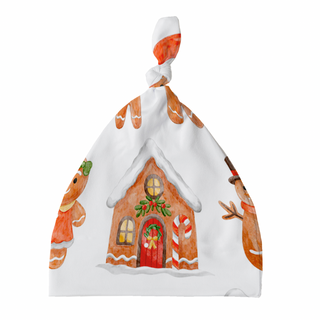 *PRE-SALE* Holiday Gingerbread | Bamboo Newborn Baby Knotted Hat *EST SHIP EARLY NOV*