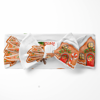 *PRE-SALE* Holiday Gingerbread | Bamboo Headband Bow *EST SHIP EARLY NOV*