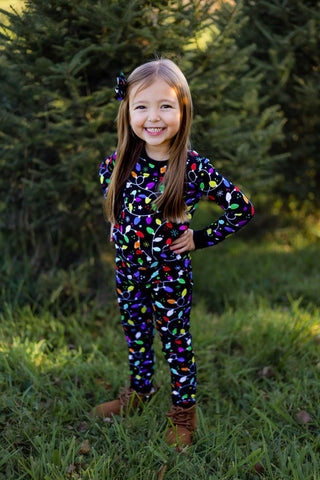 *PRE-SALE* Holiday Lights | Two-Piece Bamboo Long Sleeve Toddler & Kids Pajamas *EST SHIP EARLY NOV*