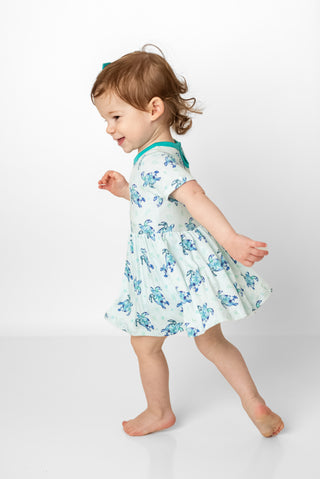 Sea of Turtles | Baby & Toddler Bamboo Bodysuit Dress
