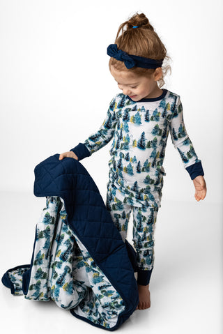 Winter Trees | Quilted Bamboo Toddler Blanket