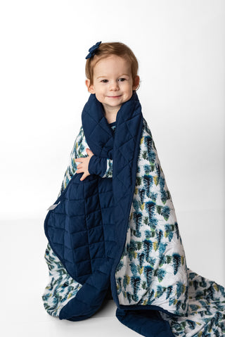 Winter Trees | Quilted Bamboo Toddler Blanket