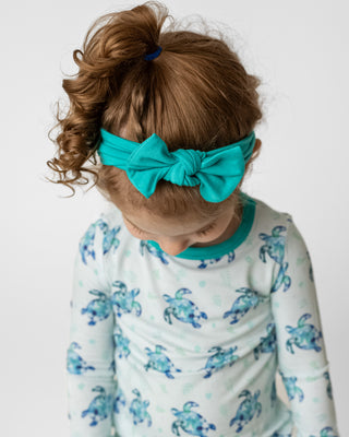 Turquoise | Bamboo Headband Bow