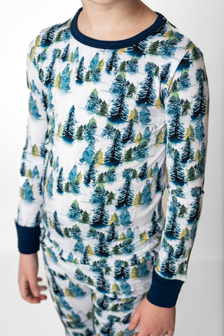Winter Trees | Two-Piece Bamboo Long Sleeve Toddler & Kids Pajamas