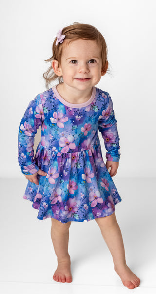 Dreamy Blooms | Baby & Toddler Bamboo Bodysuit Dress