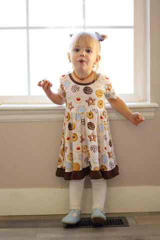 Bamboo Toddler Dress for Girls, Children & Kids | Cookie Swap Little Popp Crew Bamboo Toddler Dress for Girls, Children & Kids | Cookie Swap Little Popp Crew