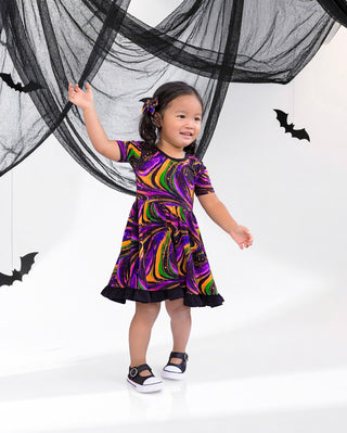 Halloween | Magic Swirls | Pigtail Clip Bows