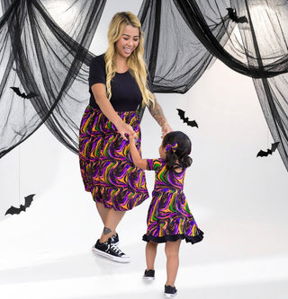 Halloween | Magic Swirls | Pigtail Clip Bows