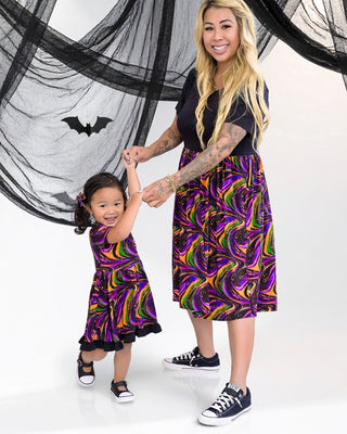Halloween | Magic Swirls | Bamboo Ruffle Twirl Dress