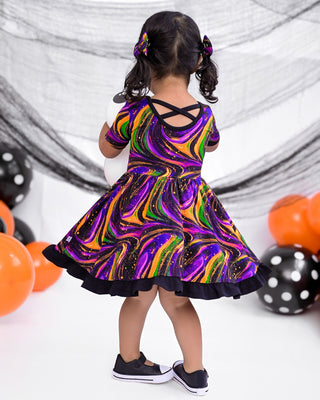 Halloween | Magic Swirls | Pigtail Clip Bows