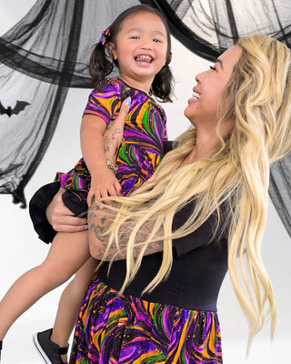 Halloween | Magic Swirls | Bamboo Ruffle Twirl Dress
