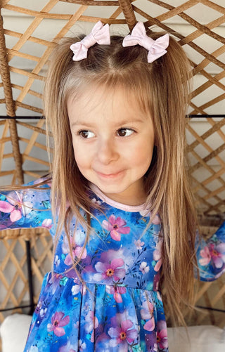 Orchid | Baby Bamboo Clip on Bow Set