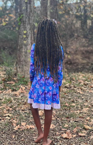 Dreamy Blooms | Toddler & Girls Bamboo Ruffle Twirl Dress