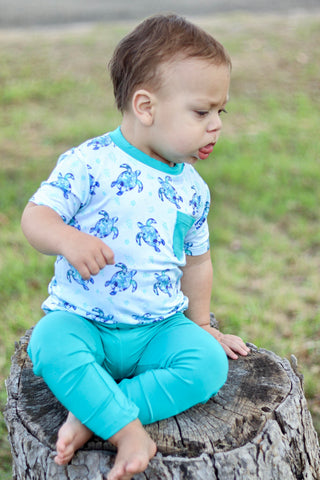 Sea of Turtles | Bamboo Toddler & Kids Pocket T-Shirt