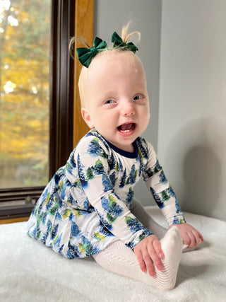 Winter Trees | Baby & Toddler Bamboo Bodysuit Dress
