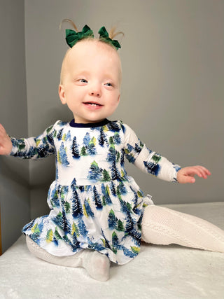 Winter Trees | Baby & Toddler Bamboo Bodysuit Dress