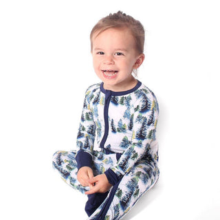 Winter Trees | Convertible Bamboo Zipper Baby Pajamas