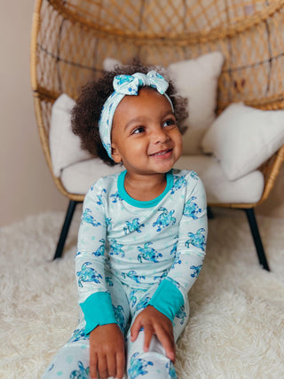 Sea of Turtles | Two-Piece Bamboo Long Sleeve Toddler & Kids Pajamas