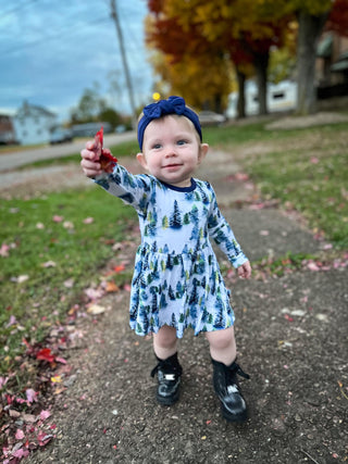 Winter Trees | Baby & Toddler Bamboo Bodysuit Dress