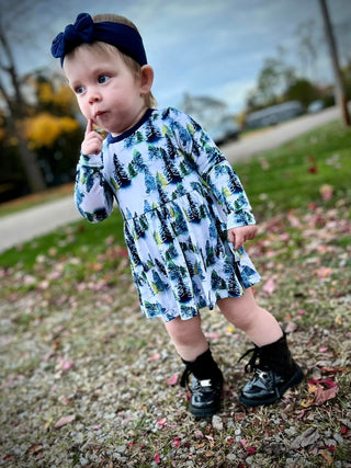Winter Trees | Baby & Toddler Bamboo Bodysuit Dress