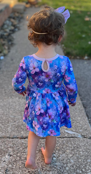 Dreamy Blooms | Baby & Toddler Bamboo Bodysuit Dress