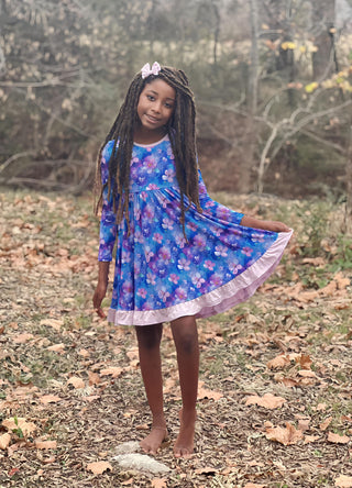 Dreamy Blooms | Toddler & Girls Bamboo Ruffle Twirl Dress