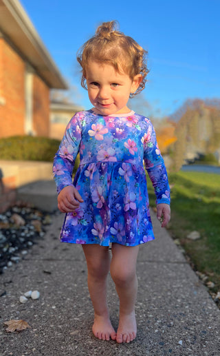 Dreamy Blooms | Baby & Toddler Bamboo Bodysuit Dress