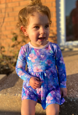 Dreamy Blooms | Baby & Toddler Bamboo Bodysuit Dress