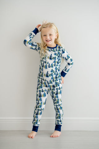 Winter Trees | Two-Piece Bamboo Long Sleeve Toddler & Kids Pajamas