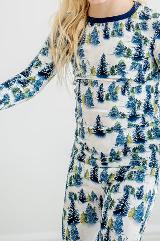 Winter Trees | Two-Piece Bamboo Long Sleeve Toddler & Kids Pajamas