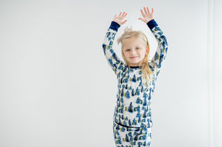 Winter Trees | Two-Piece Bamboo Long Sleeve Toddler & Kids Pajamas